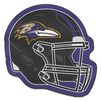 Fan Mats  LLC Baltimore Ravens Mascot Mat Helmet Black