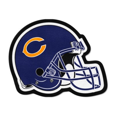 Fan Mats  LLC Chicago Bears Mascot Helmet Rug Navy