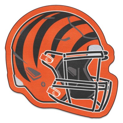 Fan Mats  LLC Cincinnati Bengals Mascot Mat Helmet Orange
