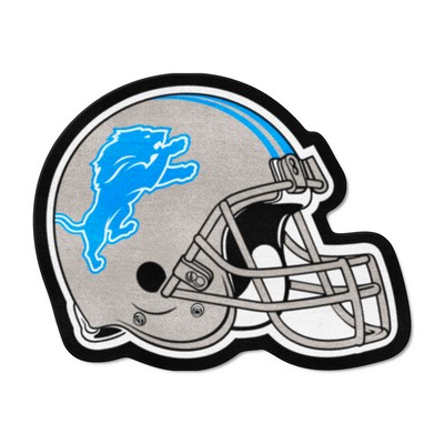 Fan Mats  LLC Detroit Lions Mascot Helmet Rug Blue