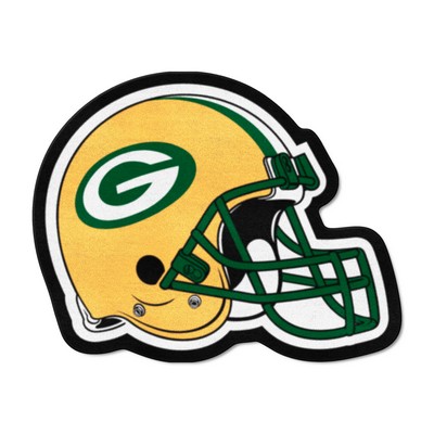 Fan Mats  LLC Green Bay Packers Mascot Helmet Rug Green