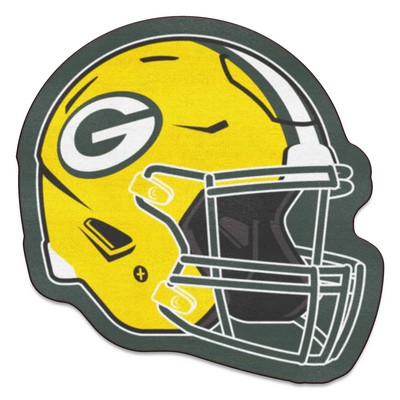 Fan Mats  LLC Green Bay Packers Mascot Mat Helmet Yellow