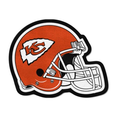 Fan Mats  LLC Kansas City Chiefs Mascot Helmet Rug Red