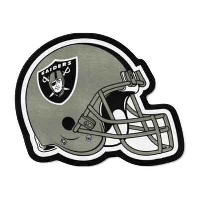Fan Mats  LLC Las Vegas Raiders Mascot Helmet Rug Black