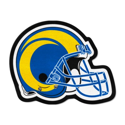 Fan Mats  LLC Los Angeles Rams Mascot Helmet Rug Navy