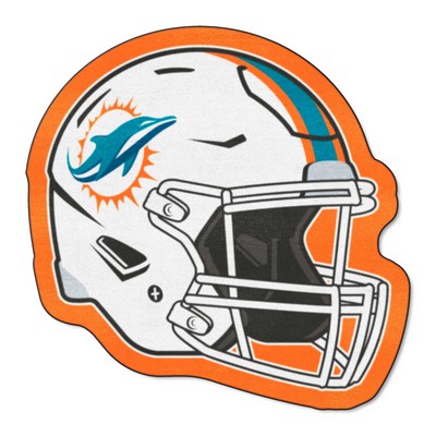 Fan Mats  LLC Miami Dolphins Mascot Mat Helmet White