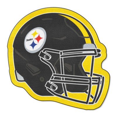 Fan Mats  LLC Pittsburgh Steelers Mascot Mat Helmet Black