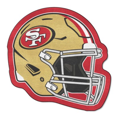 Fan Mats  LLC San Francisco 49ers Mascot Mat Helmet Tan