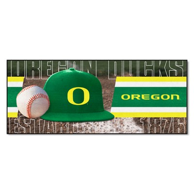 Fan Mats  LLC Oregon Ducks Baseball Runner Rug - 30in. x 72in. Green