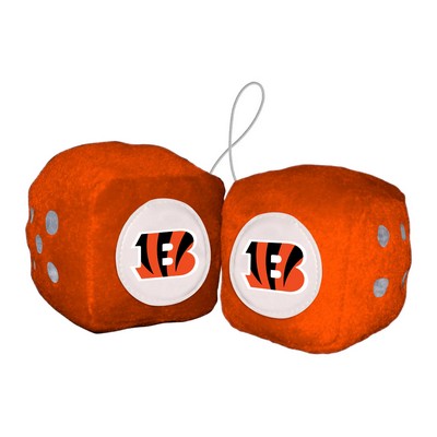 Fan Mats  LLC Cincinnati Bengals Fuzzy Dice Orange