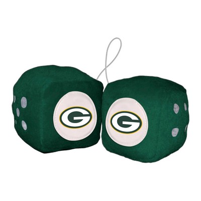 Fan Mats  LLC Green Bay Packers Fuzzy Dice Green