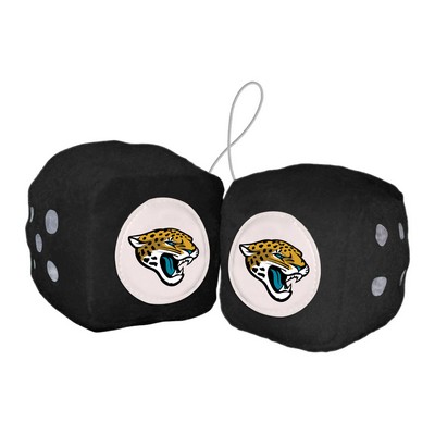 Fan Mats  LLC Jacksonville Jaguars Fuzzy Dice Black