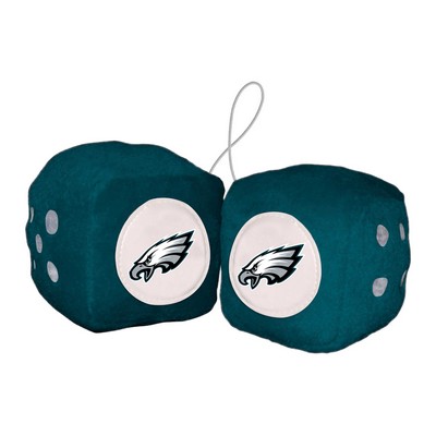 Fan Mats  LLC Philadelphia Eagles Fuzzy Dice Green