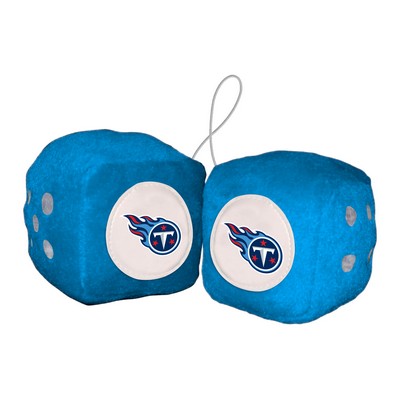 Fan Mats  LLC Tennessee Titans Team Color Fuzzy Dice Dcor 3