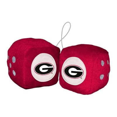 Fan Mats  LLC Georgia Bulldogs Fuzzy Dice Red