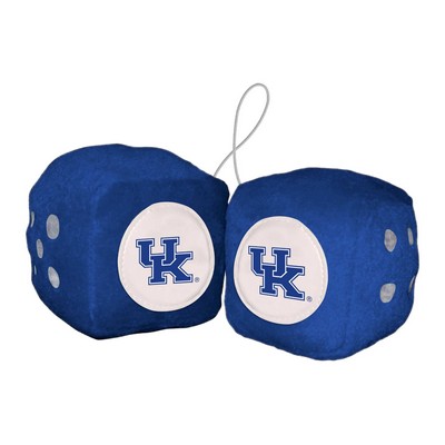 Fan Mats  LLC Kentucky Wildcats Fuzzy Dice Blue