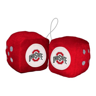 Fan Mats  LLC Ohio State Buckeyes Fuzzy Dice Red