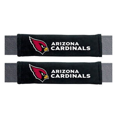 Fan Mats  LLC Arizona Cardinals Embroidered Seatbelt Pad - 2 Pieces Black