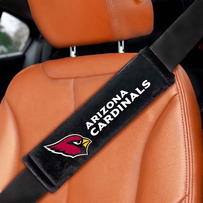 Fan Mats  LLC Arizona Cardinals Embroidered Seatbelt Pad Pair Black