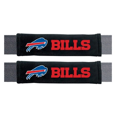Fan Mats  LLC Buffalo Bills Embroidered Seatbelt Pad - 2 Pieces Black