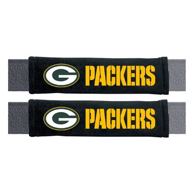 Fan Mats  LLC Green Bay Packers Embroidered Seatbelt Pad - 2 Pieces Black