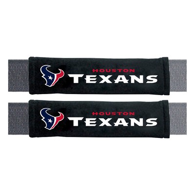 Fan Mats  LLC Houston Texans Embroidered Seatbelt Pad - 2 Pieces Black