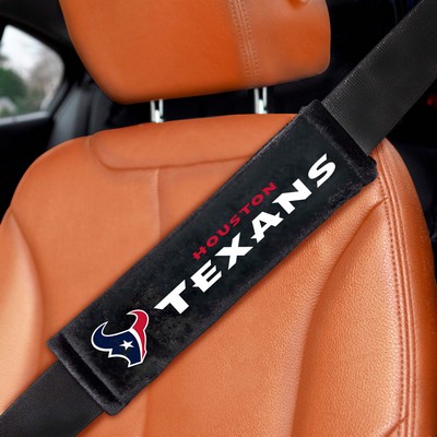 Fan Mats  LLC Houston Texans Embroidered Seatbelt Pad - 2 Pieces Black