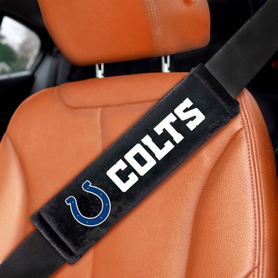 Fan Mats  LLC Indianapolis Colts Embroidered Seatbelt Pad Pair Black
