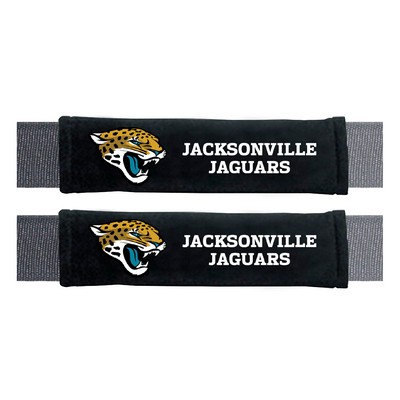 Fan Mats  LLC Jacksonville Jaguars Embroidered Seatbelt Pad - 2 Pieces Black