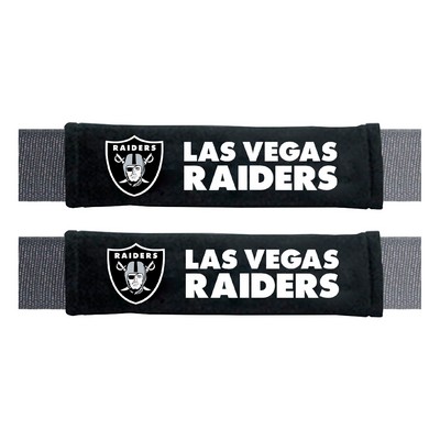 Fan Mats  LLC Las Vegas Raiders Embroidered Seatbelt Pad - 2 Pieces Black