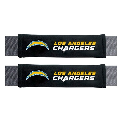 Fan Mats  LLC Los Angeles Chargers Embroidered Seatbelt Pad - 2 Pieces Black