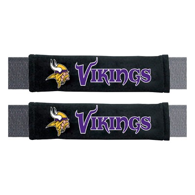 Fan Mats  LLC Minnesota Vikings Embroidered Seatbelt Pad - 2 Pieces Black