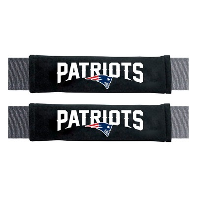 Fan Mats  LLC New England Patriots Embroidered Seatbelt Pad - 2 Pieces Black