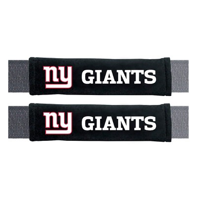 Fan Mats  LLC New York Giants Embroidered Seatbelt Pad - 2 Pieces Black