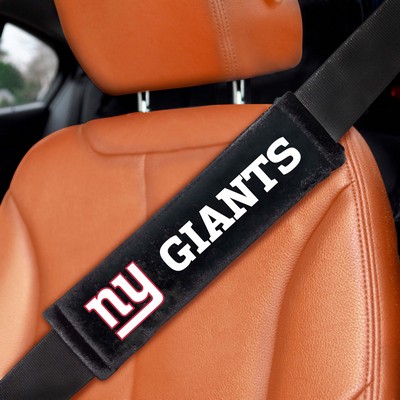 Fan Mats  LLC New York Giants Embroidered Seatbelt Pad - 2 Pieces Black