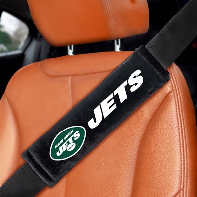 Fan Mats  LLC New York Jets Embroidered Seatbelt Pad Pair Black