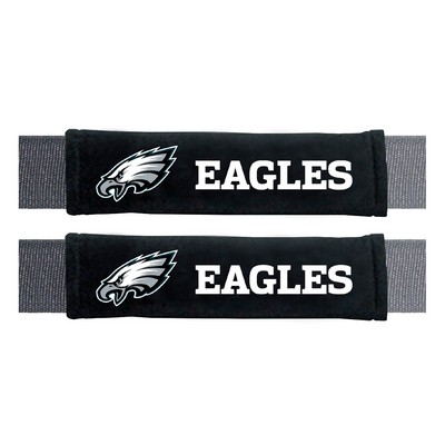Fan Mats  LLC Philadelphia Eagles Embroidered Seatbelt Pad - 2 Pieces Black