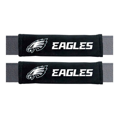 Fan Mats  LLC Philadelphia Eagles Embroidered Seatbelt Pad - 2 Pieces Black