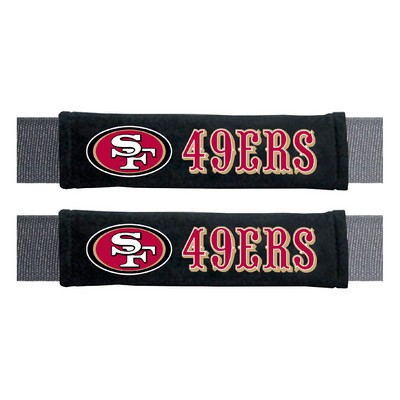 Fan Mats  LLC San Francisco 49ers Embroidered Seatbelt Pad - 2 Pieces Black