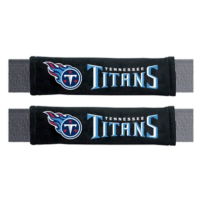 Fan Mats  LLC Tennessee Titans Embroidered Seatbelt Pad - 2 Pieces Black