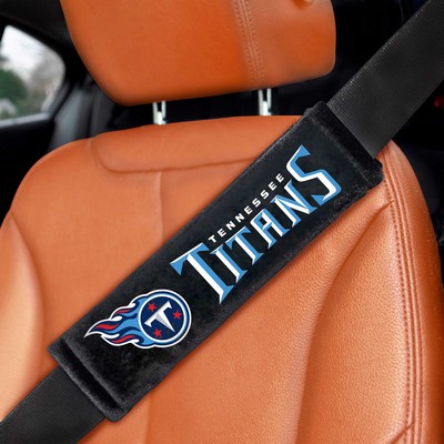 Fan Mats  LLC Tennessee Titans Embroidered Seatbelt Pad - 2 Pieces Black