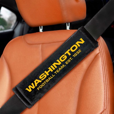 Fan Mats  LLC Washington Commanders Embroidered Seatbelt Pad Pair Black