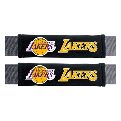 Fan Mats  LLC Los Angeles Lakers Embroidered Seatbelt Pad - 2 Pieces Black