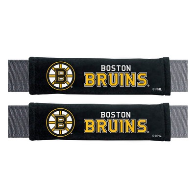 Fan Mats  LLC Boston Bruins Embroidered Seatbelt Pad - 2 Pieces Black