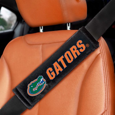 Fan Mats  LLC Florida Gators Embroidered Seatbelt Pad - 2 Pieces Black