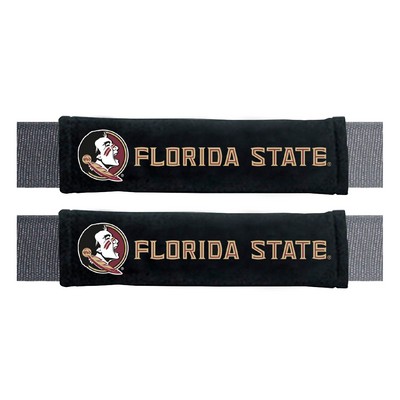 Fan Mats  LLC Florida State Seminoles Embroidered Seatbelt Pad - 2 Pieces Black