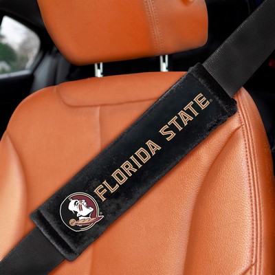 Fan Mats  LLC Florida State Seminoles Embroidered Seatbelt Pad Pair Black