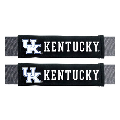 Fan Mats  LLC Kentucky Wildcats Embroidered Seatbelt Pad - 2 Pieces Black