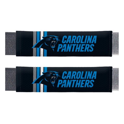 Fan Mats  LLC Carolina Panthers Team Color Rally Seatbelt Pad - 2 Pieces Black