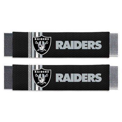 Fan Mats  LLC Las Vegas Raiders Team Color Rally Seatbelt Pad - 2 Pieces Black